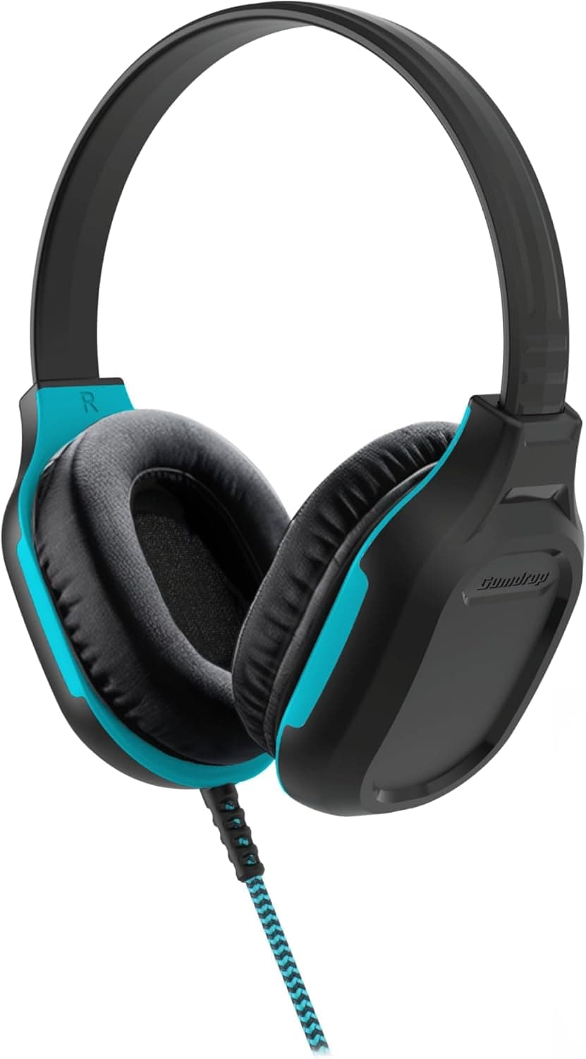 Gumdrop DropTech On-Ear Wired Headphones No Mic | USB C - Long Tangle Free Chew-Proof Cord - Rugged Reliable Drop Tested and Comfortable for Kids K-12 Students Classroom and School Use